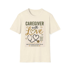 Caregiver With Love T-Shirt — Appreciation Gift for Nurses & Care Staff