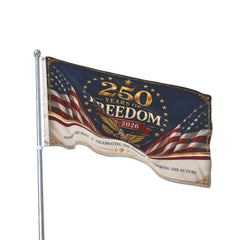 250 Years of Freedom Double-Sided Flag — 1776–2026 Patriotic Anniversary Banner