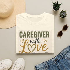 Caregiver With Love T-Shirt — Appreciation Gift for Nurses & Care Staff