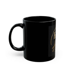 Faith & Hustle Black Mug — Inspirational Christian Coffee Cup (11oz, 15oz)