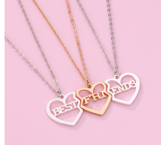 Personalized Steel Titanium Heart Pendant Name Necklace