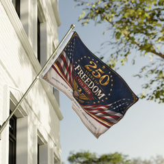 250 Years of Freedom Double-Sided Flag — 1776–2026 Patriotic Anniversary Banner