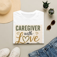 Caregiver With Love T-Shirt — Appreciation Gift for Nurses & Care Staff