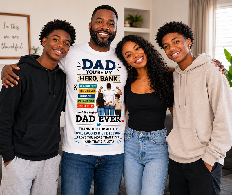 Dad You’re My Hero T-Shirt — Funny Father’s Day Gift Tee